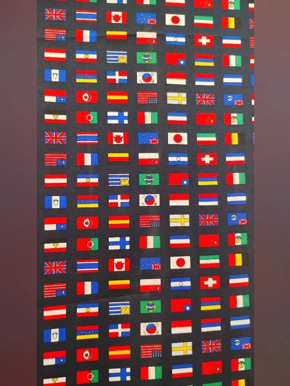 SILK WORLD FLAGS SCARF NWOT